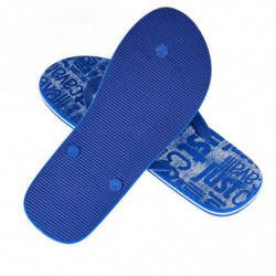 Infradito da uomo con logo azzurro chic - EU45/US12