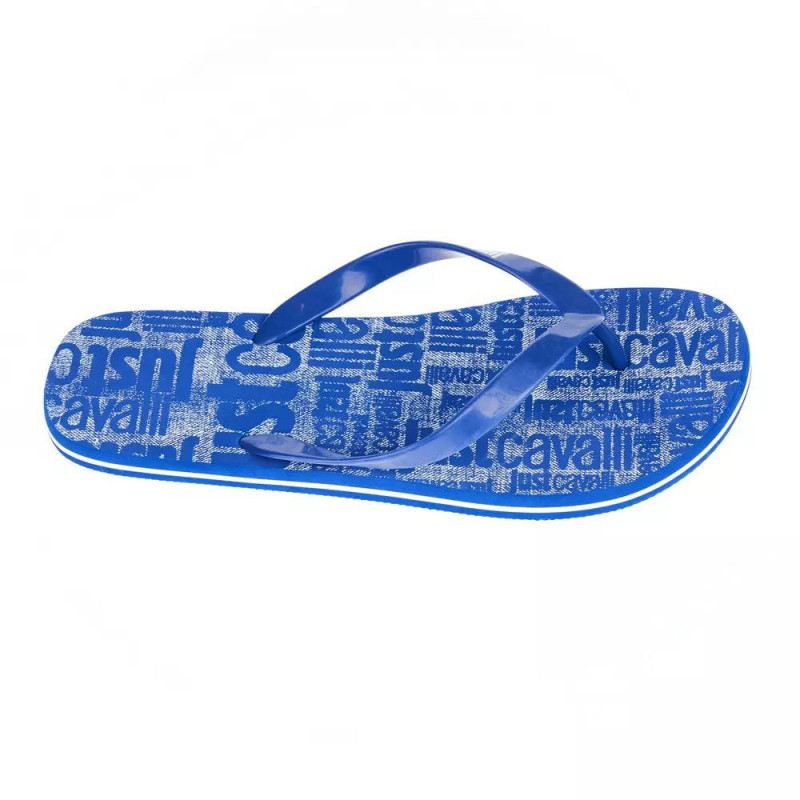 Infradito da uomo con logo azzurro chic - EU46/US13