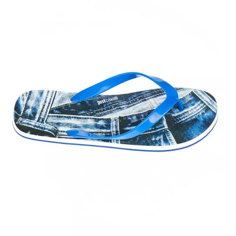 Infradito da uomo con logo azzurro - EU42/US9