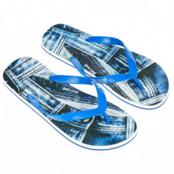 Infradito da uomo con logo azzurro - EU42/US9