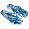 Infradito da uomo con logo azzurro - EU42/US9