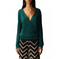 Maglione di seta verde - XS