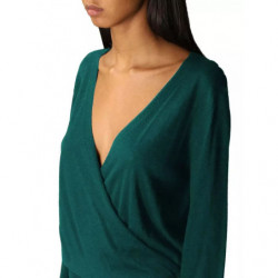 Maglione di seta verde - XS