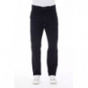 Pantaloni chic in cotone con cuciture a contrasto - W54