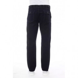 Pantaloni chic in cotone con cuciture a contrasto - W54