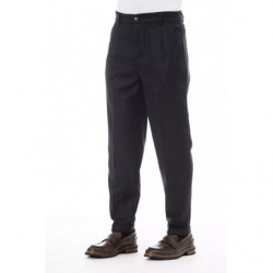 Pantaloni sartoriali chic in misto lana grigia - W54