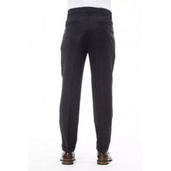 Pantaloni sartoriali chic in misto lana grigia - W54