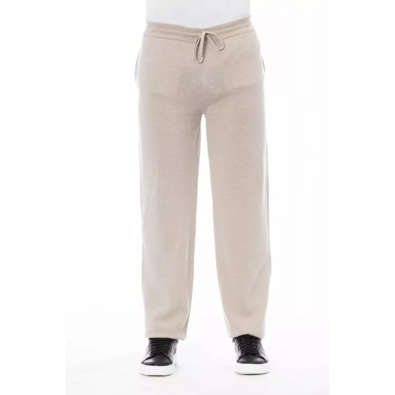 Pantaloni eleganti con coulisse beige - W48