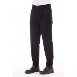 Pantaloni eleganti in misto lana marrone - W46