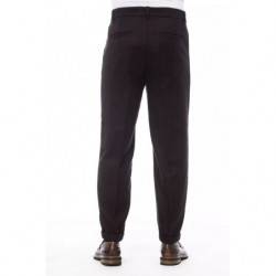 Pantaloni eleganti in misto lana marrone - W46