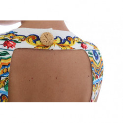 Abito a trapezio senza maniche in maiolica bianca - IT38 - S