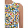 Abito a trapezio senza maniche in maiolica bianca - IT38 - S