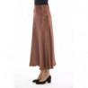 Elegante gonna in raso in marrone chic - W42