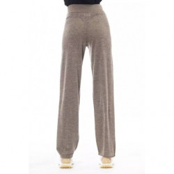 Pantaloni chic in misto alpaca e lana a vita alta - W42