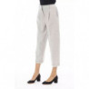 Pantaloni eleganti grigi in misto lana da donna - W48