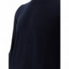 Maglione girocollo basic in misto cashmere blu - XL