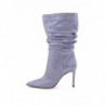 Stivaletto slouchy alla caviglia con stampa rettile - EU38/US8