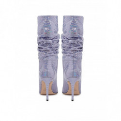 Stivaletto slouchy alla caviglia con stampa rettile - EU38/US8