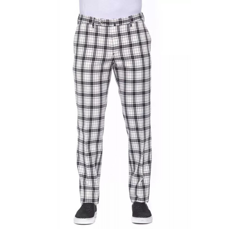 Jeans e pantaloni in cotone bianco e nero - W56