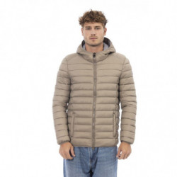 Giacca trapuntata beige con...
