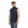 Gilet moda da uomo trapuntato con toppa a contrasto - L