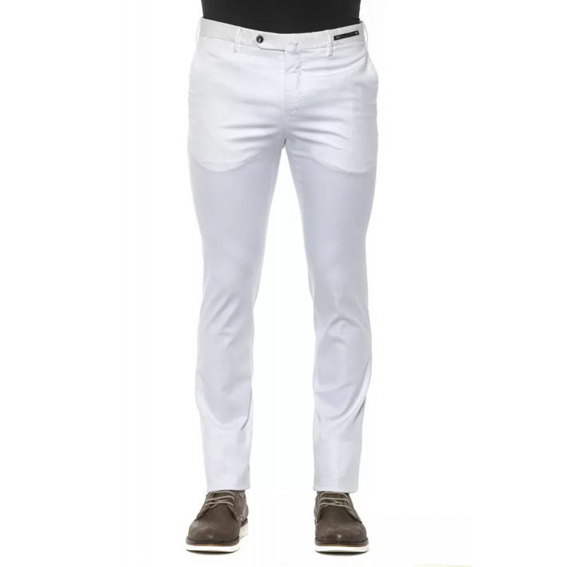 Jeans e pantaloni in cotone bianco - W54