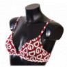 Intimo reggiseno cotone senza ferretto stampa DG rosso bianco - IT2