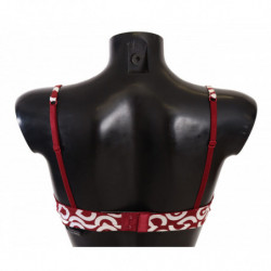 Intimo reggiseno cotone senza ferretto stampa DG rosso bianco - IT4