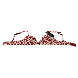 Intimo reggiseno cotone senza ferretto stampa DG rosso bianco - IT5