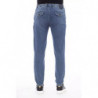 Jeans da uomo eleganti con bottoni in blu - W48