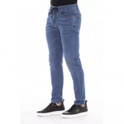 Denim da uomo elegante: dettagli con bottoni e pizzo - W48