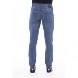 Denim da uomo elegante: dettagli con bottoni e pizzo - W48