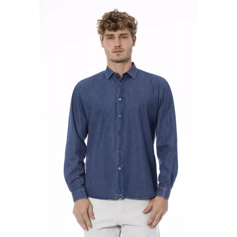 Camicia Blu da Uomo Italiana Slim Fit - M