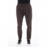 Pantaloni chic in misto cotone marrone - W54