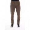 Pantaloni chic in misto cotone marrone - W50