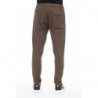 Pantaloni chic in misto cotone marrone - W50