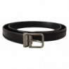 Cintura fibbia metallo logo pelle esotica struzzo nero - 90 CM / 36