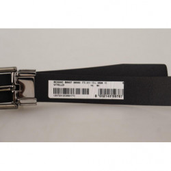 Cintura fibbia metallo logo inciso pelle vitello nera - 95 CM / 38