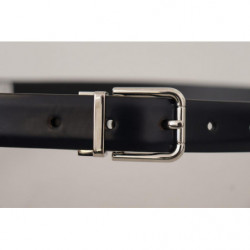 Cintura fibbia metallo logo classico pelle vitello nera - 100 CM /