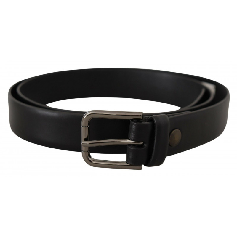 Cintura fibbia metallo logo classico pelle vitello nera - 80 CM / 3