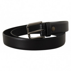Cintura fibbia metallo logo classico pelle vitello nera - 80 CM / 3