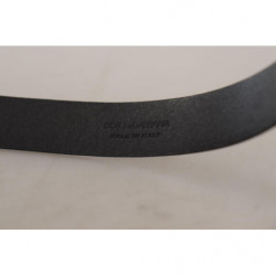 Cintura fibbia metallo logo classico pelle vitello nera - 80 CM / 3