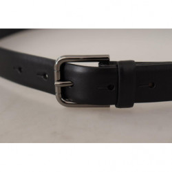 Cintura fibbia metallo logo classico pelle vitello nera - 80 CM / 3
