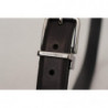 Cintura fibbia metallo logo inciso pelle vitello nera - 90 CM / 36