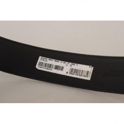 Cintura fibbia logo inciso pelle verniciata nera - 70 CM / 28 INCHES