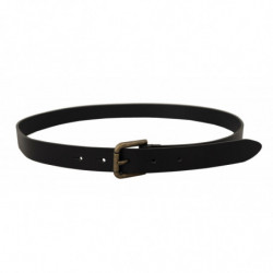Cintura fibbia metallo ottone logo pelle vitello nera - 90 CM / 36