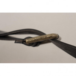Cintura fibbia metallo ottone logo pelle vitello nera - 90 CM / 36