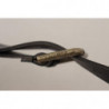 Cintura fibbia metallo ottone logo pelle vitello nera - 90 CM / 36