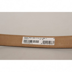 Cintura fibbia metallo logo inciso pelle vitello nera - 90 CM / 36