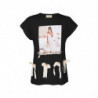 Top e maglietta in cotone nero - XS